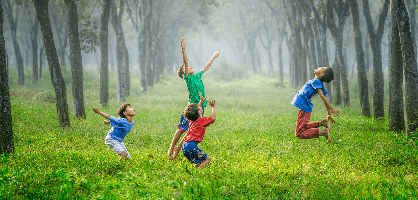 Children playing outside